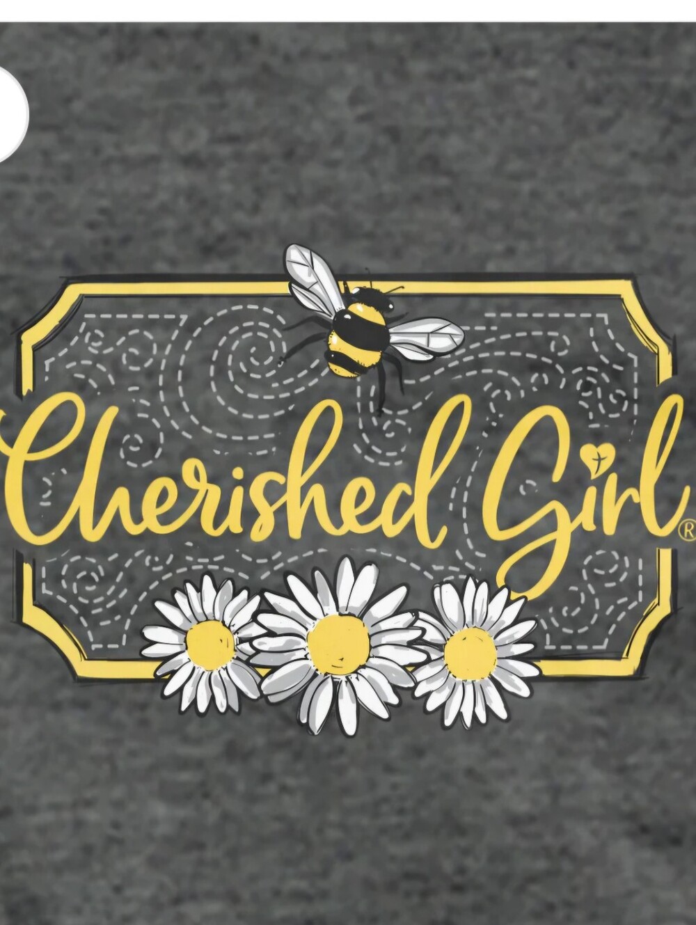 Womans 'Bee Happy & Rejoice' Graphic Tee - Dark Gray & Yellow - Picture 6 of 6